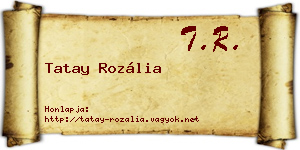Tatay Rozália névjegykártya