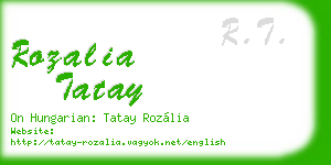 rozalia tatay business card