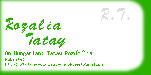 rozalia tatay business card